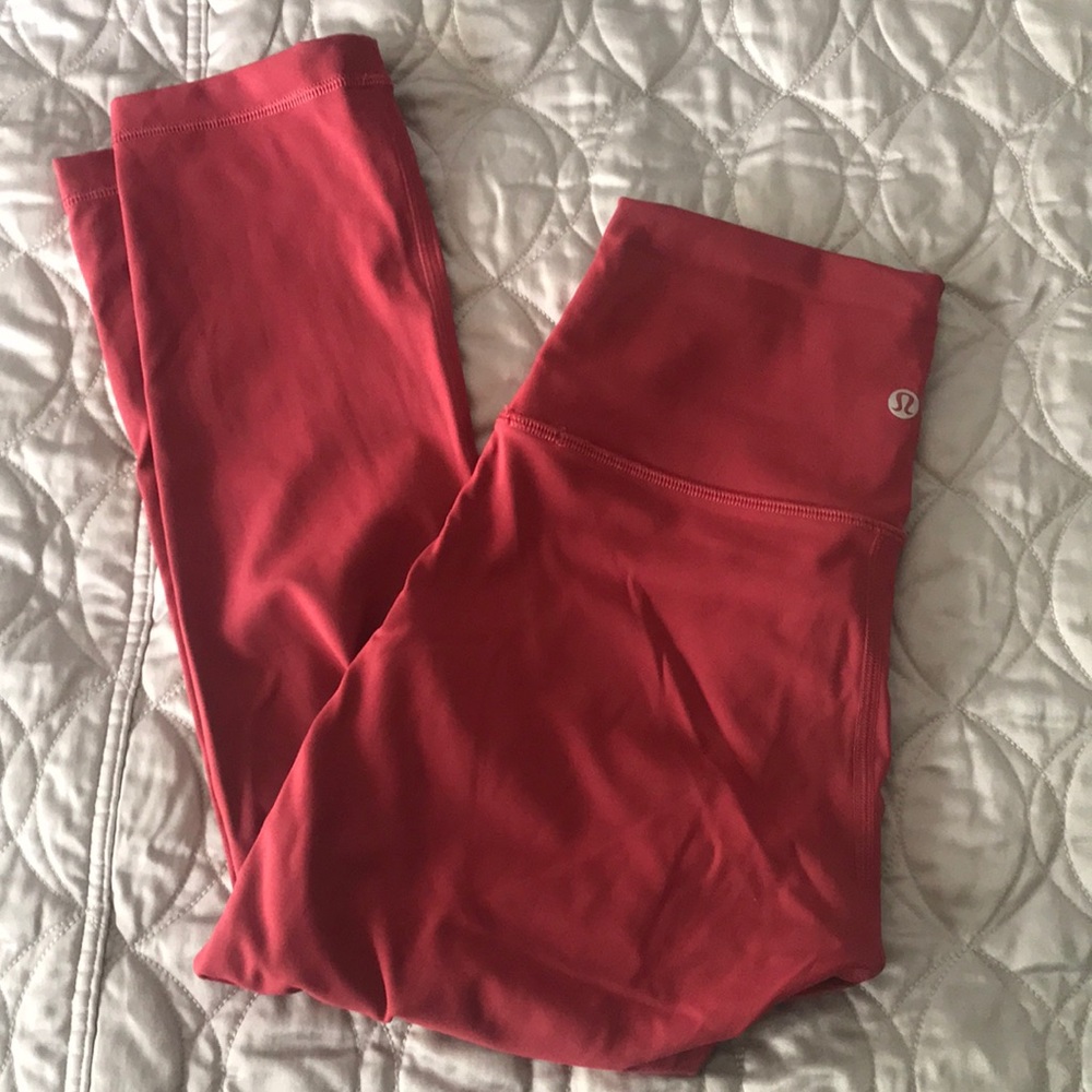 Lululemon Wunder Under Crop High Rise Vintage Rose
